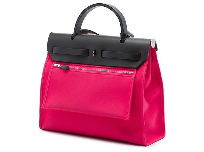 Pink Hermès Toile Herbag Zip 31 Satchel - view 2