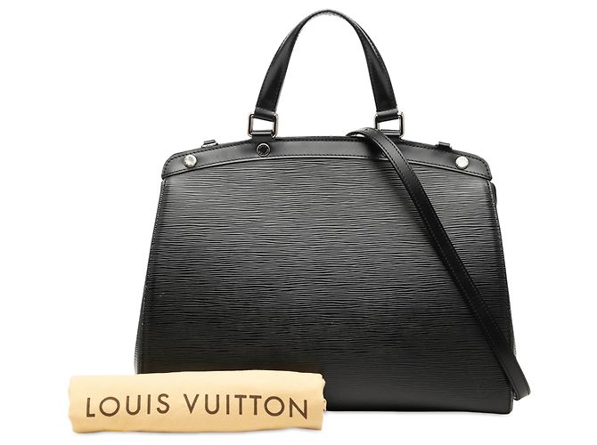 Borsa Louis Vuitton Epi Brea MM nera Nero - vista 7