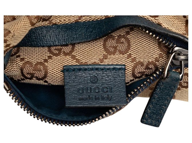 Borsa a tracolla Gucci GG Canvas Web Double Pocket Beige - vista 5