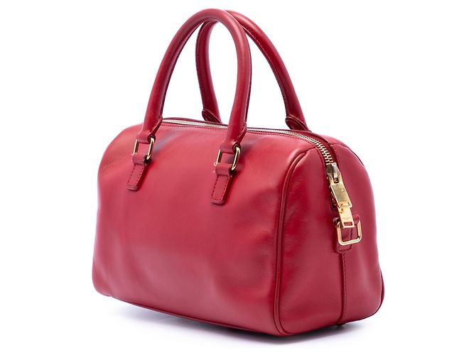 Borsa Duffle Classic in pelle rossa per neonato Saint Laurent Rosso - vista 2