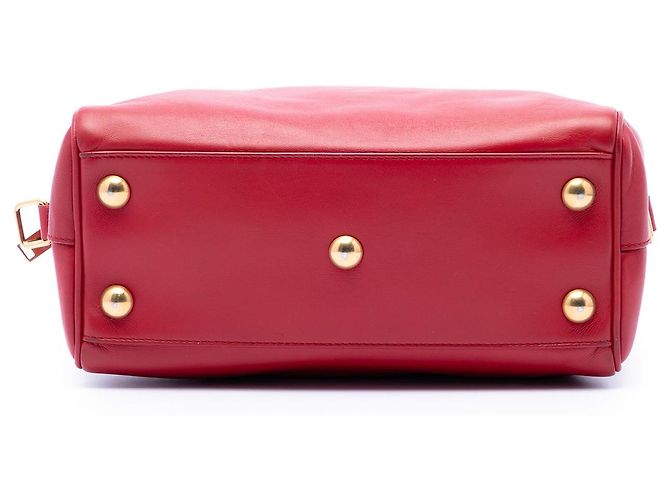 Borsa Duffle Classic in pelle rossa per neonato Saint Laurent Rosso - vista 3