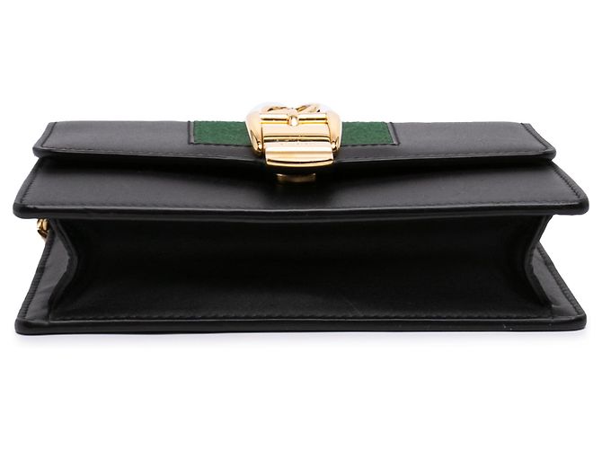 Borsa a tracolla Gucci Super Mini Sylvie in pelle di vitello Web nera Nero - vista 3