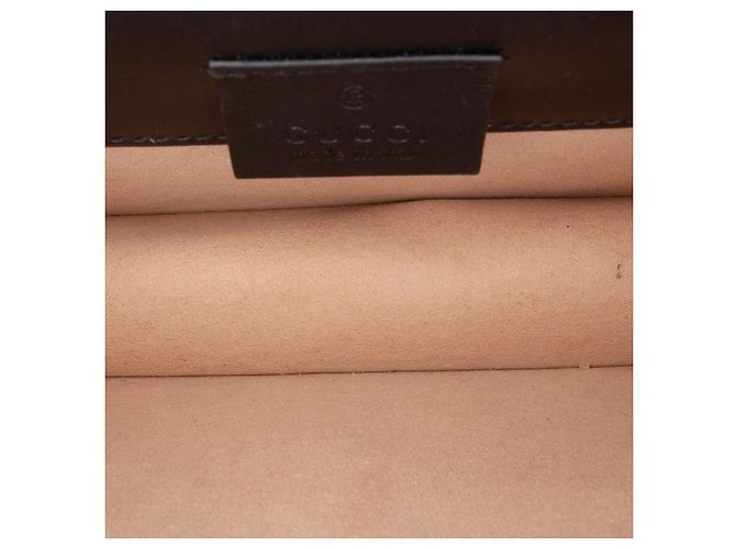 Borsa a tracolla Gucci Super Mini Sylvie in pelle di vitello Web nera Nero - vista 4