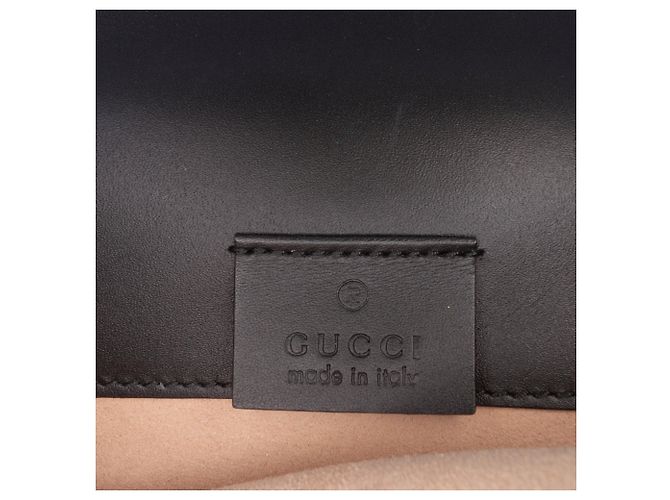Borsa a tracolla Gucci Super Mini Sylvie in pelle di vitello Web nera Nero - vista 5