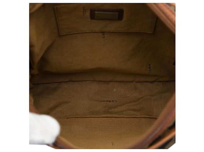 Borsa a tracolla in tela Zucca nera Fendi Nero - vista 4