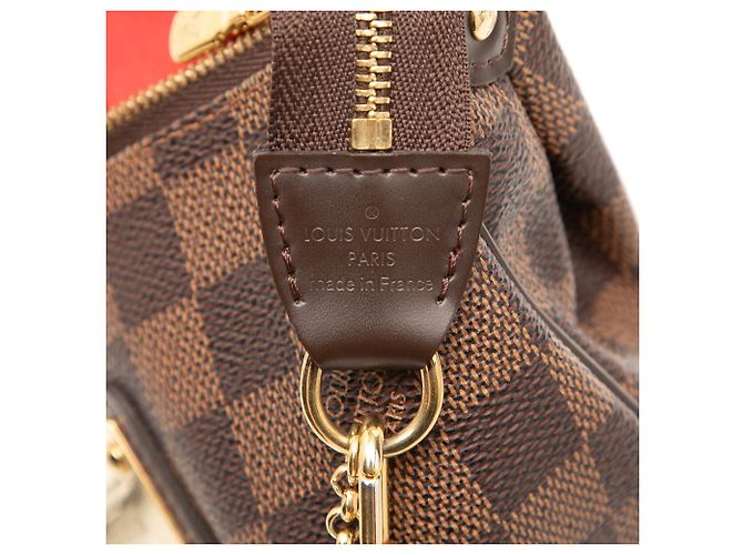 Borsa Eva Damier Ebene marrone Louis Vuitton - vista 5