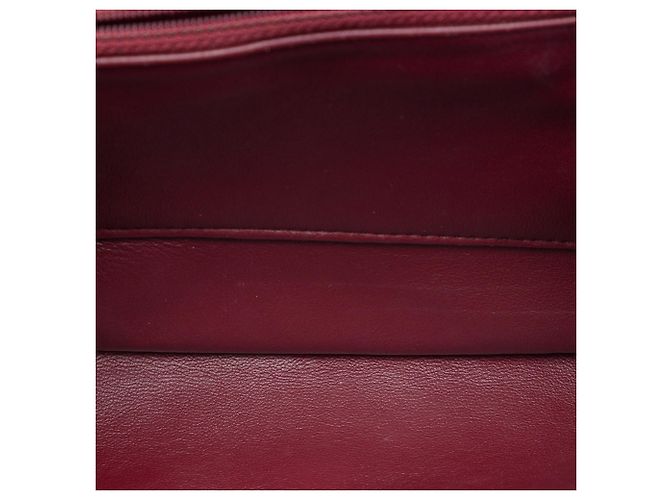 Borsa a tracolla Chanel CC trapuntata in pelle di vitello craquelé blu - vista 4