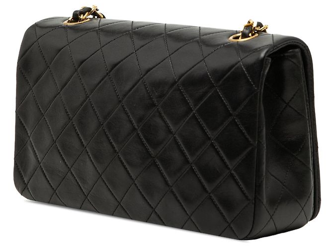 Borsa a tracolla Chanel Medium Quilted Lambskin Full Flap nera Nero - vista 2