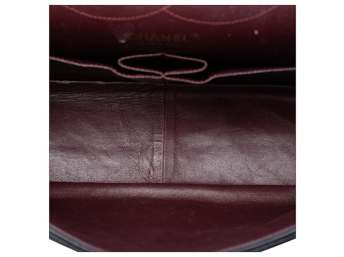 Borsa a tracolla Chanel Reissue 2.55 Double Flap 227 in pelle di vitello invecchiata trapuntata nera Nero - vista 4