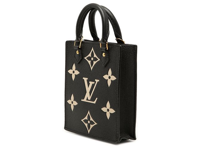 Kleiner flacher Louis Vuitton Bicolor Monogram Empreinte Satchel in Schwarz - Ansicht 2