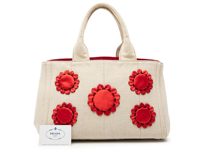 Prada Canvas Canapa Mistolino Tote Braun - Ansicht 8