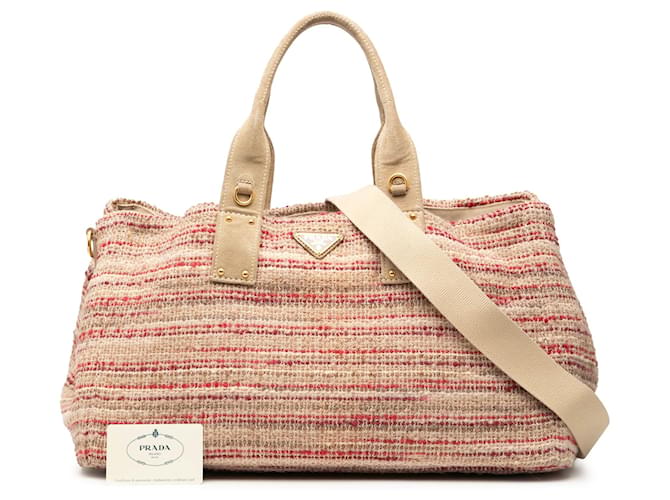 Borsa Multi Prada Tweed Multicolore - vista 8