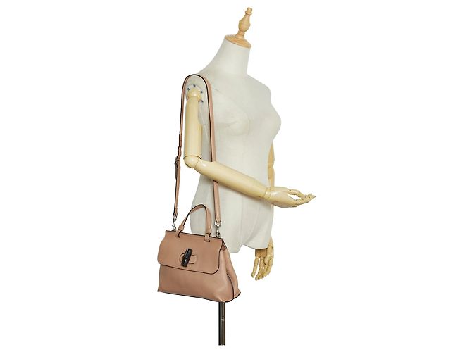 Piccola borsa satchel in pelle Bamboo marrone Gucci - vista 9