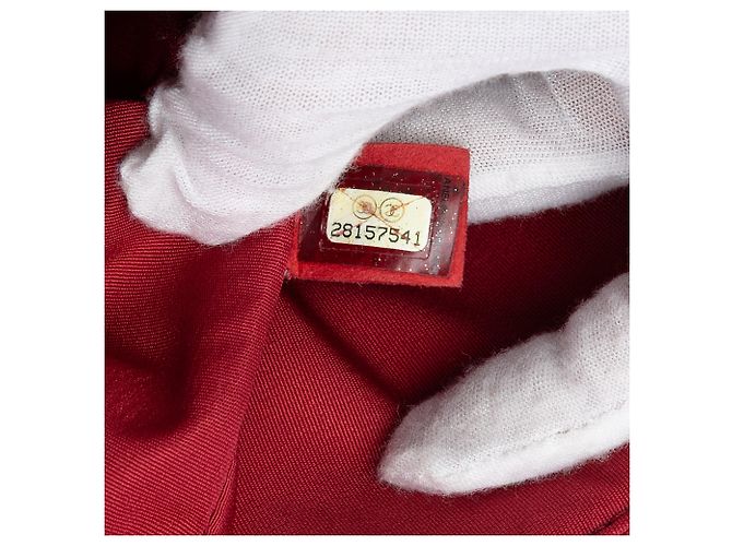 Borsa a tracolla Chanel Small Chevron Caviar rossa con patta Rosso - vista 6