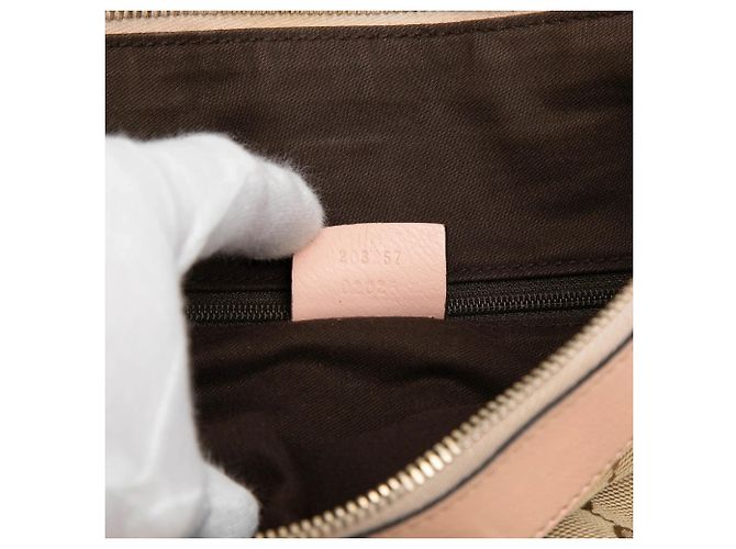 Borsa a tracolla Abbey D Ring in tela GG Gucci beige - vista 6