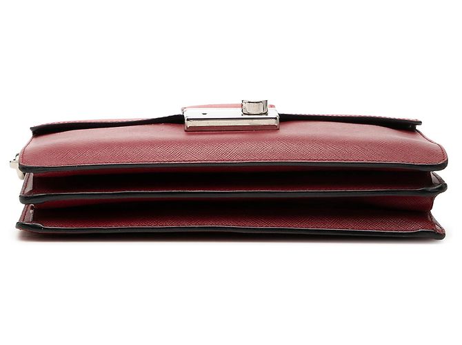 Borsa Prada Mini Saffiano Lux Sound Lock Rossa Rosso - vista 3