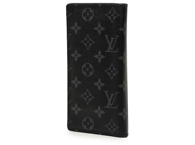 Cartera larga Louis Vuitton Monogram Eclipse Brazza negra Negro - vista 2