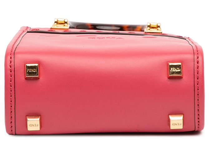 Mini borsa shopper Sunshine in pelle rosa Fendi - vista 3