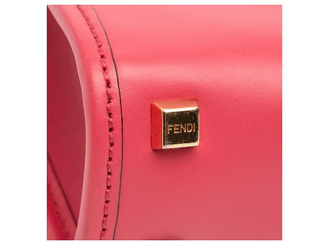 Mini borsa shopper Sunshine in pelle rosa Fendi - vista 8