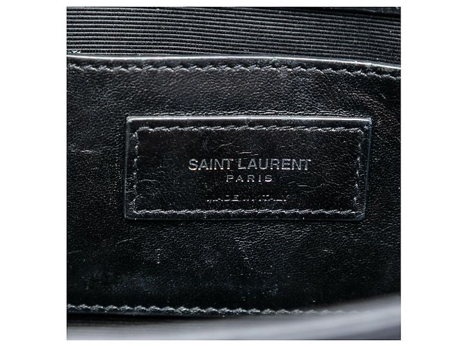 Borsa a tracolla Kate in pelle con stampa coccodrillo nera Saint Laurent Medium Nero - vista 5