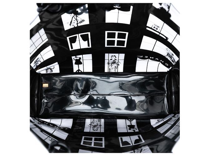 Tote Coco Window in vinile nero Chanel - vista 4