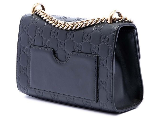 Borsa a tracolla Gucci Small Guccissima Padlock nera Nero - vista 2