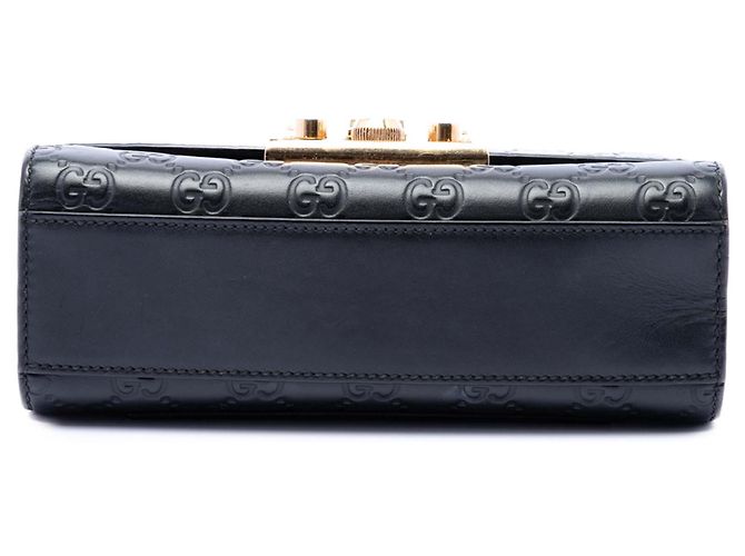 Borsa a tracolla Gucci Small Guccissima Padlock nera Nero - vista 3