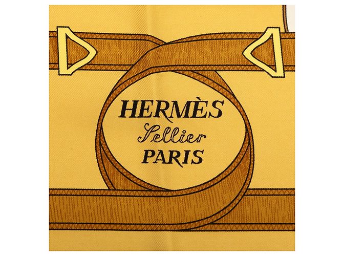 Schal aus Seide Hermès Eperon D Or schwarz 90 - Ansicht 5