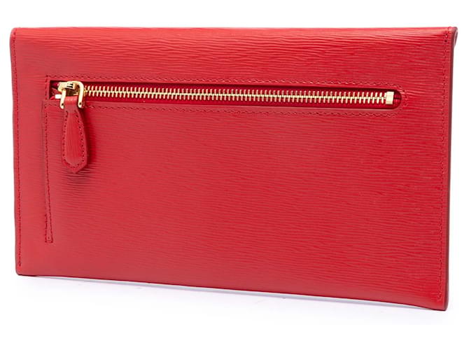 Red Prada Vitello Move Envelope Clutch - view 2