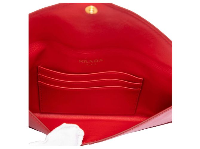 Red Prada Vitello Move Envelope Clutch - view 4