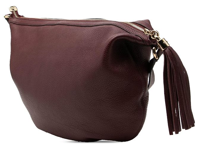 Borsa a tracolla Gucci Soho in pelle rossa misura Medium Rosso - vista 2