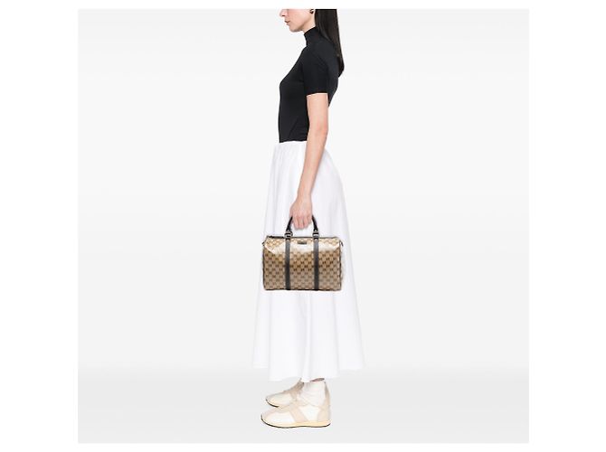 Borsa Boston Gucci Medium GG Crystal Joy beige - vista 7
