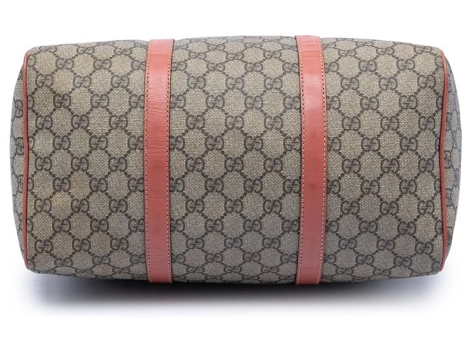 Bolsa Boston Gucci Medium GG Supreme Joy bege - vista 3
