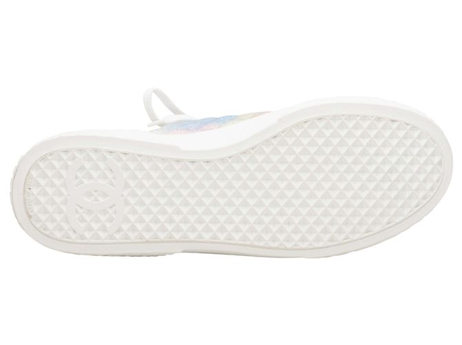 Chanel Cruise 2022 Tie-Dye High-Top Sneaker Weiß & Bunt Größe 40 - Ansicht 5