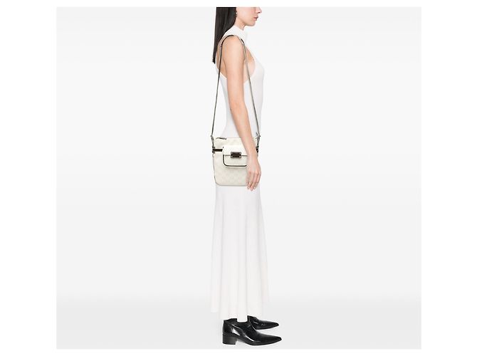 LOEWE Anagram beschichtetes Canvas Umhängetasche weiß - Ansicht 7