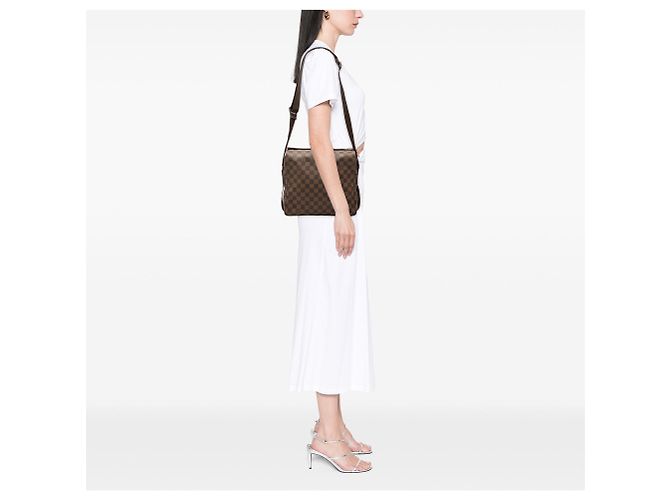 Borsa a tracolla Louis Vuitton Damier Ebene Naviglio marrone - vista 7