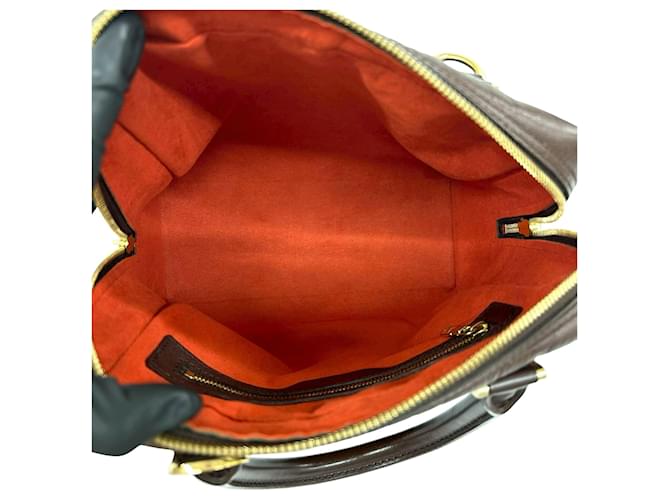 Borsa Louis Vuitton Damier Ebene Brera Marrone - vista 3