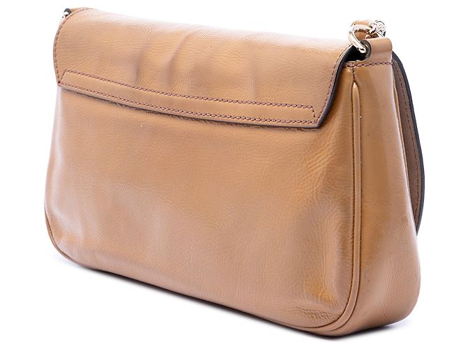 Borsa a tracolla Gucci Medium Patent Soho Chain Flap marrone - vista 2