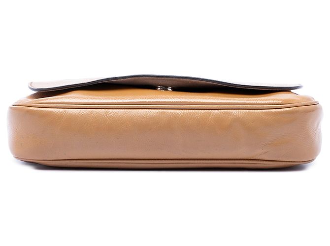 Borsa a tracolla Gucci Medium Patent Soho Chain Flap marrone - vista 3