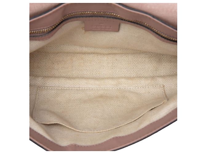 Borsa a tracolla Gucci Medium Patent Soho Chain Flap marrone - vista 4