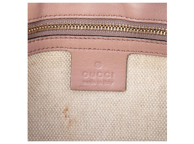 Borsa a tracolla Gucci Medium Patent Soho Chain Flap marrone - vista 5