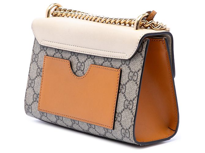 Padlock Borsa a tracolla Gucci Small GG Supreme con lucchetto beige - vista 2