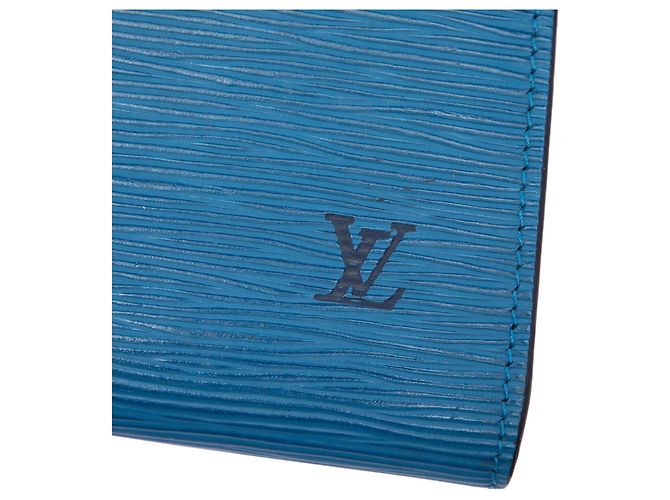 Borsa a tracolla Louis Vuitton Epi Pochette Accessoires blu - vista 5