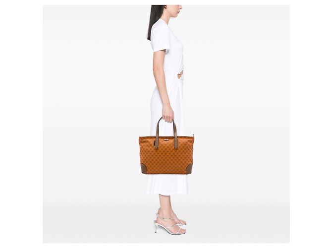 Tote Gucci GG Canvas Web marrone - vista 6