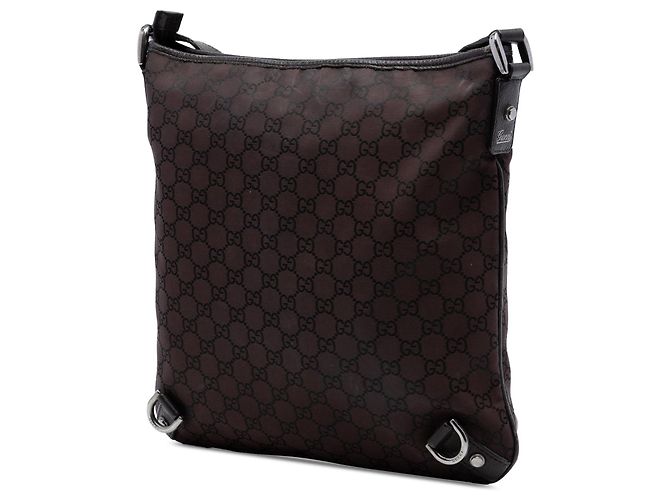 Borsa a tracolla Gucci GG Nylon Abbey D Ring marrone - vista 2
