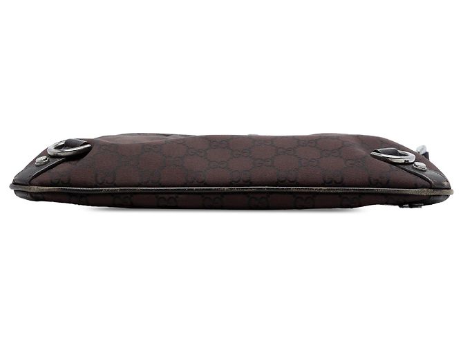 Borsa a tracolla Gucci GG Nylon Abbey D Ring marrone - vista 3