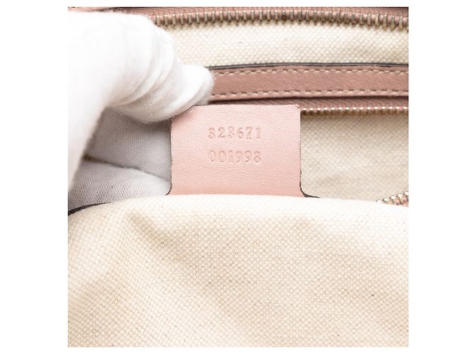 Borsa Tote Gucci Guccissima rosa - vista 6