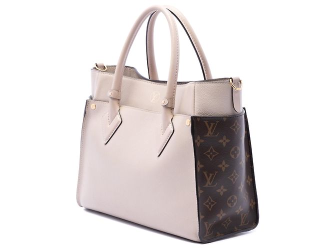 Borsa Louis Vuitton Monogram On My Side MM Beige - vista 2