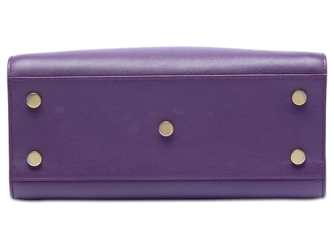 Borsa Baby Leather Sac De Jour viola Saint Laurent Porpora - vista 3