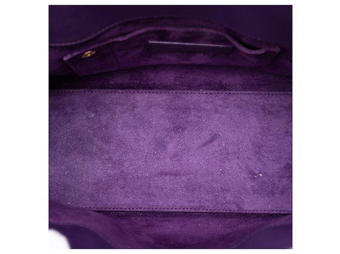 Borsa Baby Leather Sac De Jour viola Saint Laurent Porpora - vista 4